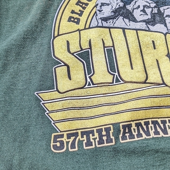 Vintage Sturgis 1997 Black Hills Rally 57th Anniversary Tee in Green Size Medium - Picture 7 of 11